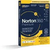 Norton 360 Premium | 10 asennusta | Vuotuislisenssi | Windows, Mac, Android ja iOS