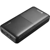 Sandberg 20 000 mAh Saver Powerbank, USB-C, 2x USB-A, musta