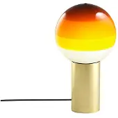 Marset Design-pöytävalaisin Dipping Light, Kerma/meripihka, Olohuone/ruokailutila, Lasi, Design