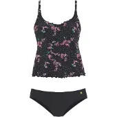 LASCANA Tankini vaaleanpunainen / musta