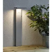 Valotorni Malta Solar LED-pollari liiketunnistimella IP44 60cm harmaa