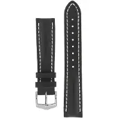 Hirsch Heavy Calf musta nahkaranneke 014 75 0 50 18mm
