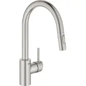 GROHE Concetto, Ulosvedettävä, Ruostumaton teräs, Vipukahvat, Yksi, Type U, Keraaminen
