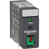 Schneider Electric RXG pin relay with test button and LED 2 C/O 5A and 24VAC