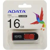 ADATA C008 USB 2.0 16 Gt -muistitikku, musta/punainen