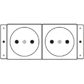 Kramer TS-2DE TBUS DE 2 X POWER SOCKET ASSEMBLY (80-002199)