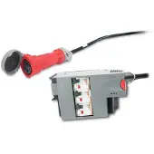 APC 3 Pole 5 Wire RCD 16A 30mA IEC309, Harmaa, IEC 309 16A 3P+N+PE, 1 x IEC 309 16A, 3,2 m, 400 V, 50 Hz (PDM316IEC-30R-320)