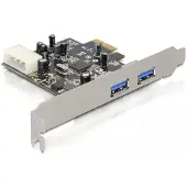 DeLOCK 2 x ulkoinen USB 3.0 PCI Express -adapteri