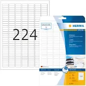 Herma 8830, Valkoinen, Itse kiinnittyvä tulostintarra, A4, Paperi, Mustesuihku, Kiinteä