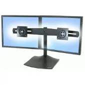 Ergotron DS100-pöytäjalka kahdelle näytölle jopa 24" täysin liikuteltava 14 kg, musta
