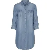 Vero Moda Vmsigga Ls Short Dress Lt Bl Ga Noos - Blue - XS