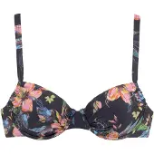 LASCANA Bikinitoppi 'Malia' antrasiitti / koralli