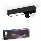 Philips Hue White & Color Ambiance Centris Kattovalaisin Kahdella Spotilla - Musta