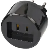 Brennenstuhl 1508500010, Tyyppi A, Tyyppi C (Europistoke), 250 V, 2,5 A, Musta