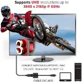 Club 3D CAC-2070 - Aktiivinen DisplayPort 1.2 - HDMI 2.0 -sovitin, Musta
