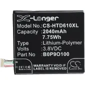123accu HTC A3QHD D610 D610n akku 2040 mAh