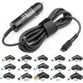 CoreParts Kannettavan tietokoneen virta-adapteri autoon, 90W, musta