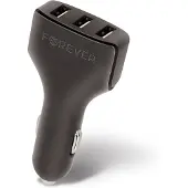 Forever CC-05 USB x 3 autolaturi 4 8 A harmaa