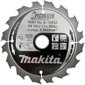 Makita Katkaisuterä puulle ; 136x1,5x20,0 mm; Z16
