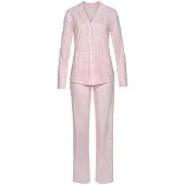 Vivance Pyjama 'Dreams' vaalea pinkki / valkoinen
