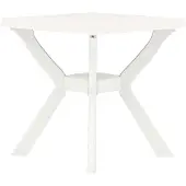 vidaXL Bistropöytä valkoinen 70x70x72 cm muovi