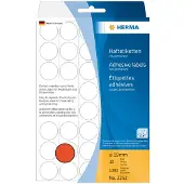 Herma 2252, Punainen, Ympyrä, Selluloosa, Paperi, 32 arkkia, 11,1 cm, 17 cm
