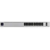 Ubiquiti USW-PRO-24-POE Networks UniFi Pro 24-Port PoE Hallittu L2/L3 Gigabit Ethernet (10/100/1000) Power over Ethernet -tuki 1U Hopea (USW-PRO-24-POE)