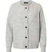 Selected Slwlulu Ls Knit Short Cardigan Noos - Grey - L