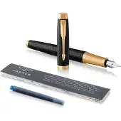 Parker IM Premium Black/Gold Täytekynä Fine