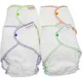 Imse Vimse Terry Diapers, One Size, White 4-P - White - ONE SIZE