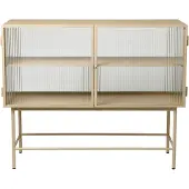 Ferm Living , Haze Sideboard - Reeded glass - Cashmere