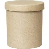 Ferm Living Bon Accessories säilytyspurkki, L, hiekka - musta lasitus