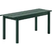 Muuto Linear Steel penkki 110 cm, tummanvihreä