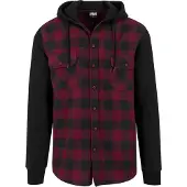 Urban Classics Hooded Ed Flanell Sweat Leeve Pitkähihainen Kauluspaita