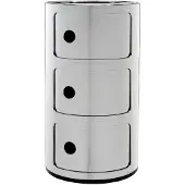 Kartell Componibili säilytyskaluste, 3-osainen, hopea