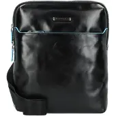 Piquadro Blue Square Crossbody-laukku Nahka 26 cm Musta