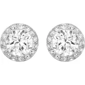 Swarovski Korvakoru 'Una' hopea / valkoinen