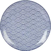 Tokyo Design Studio Nippon Blue Lautanen 25,7 Cm Wave - Ruokalautaset Posliini Sininen - 16024