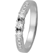 Kohinoor 033-210V-30 Timanttisormus valkokulta Margit 18