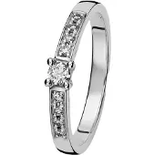 Kohinoor 033-210V-18 Timanttisormus valkokulta Margit 16