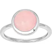 Nordahl Jewellery SWEETS52 sormus vaaleanpunainen kvartsi/hopea 129 003-56
