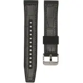 Seiko 5 Sports sarjan musta silikoni-nahkaranneke 22mm R046012N0