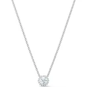 Swarovski Ketju 'Una' hopea / läpinäkyvä