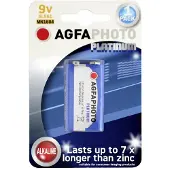 Agfa 6LR61, Kertakäyttöinen akku, Alkali, 9 V, Harmaa, Punainen, 25 mm, 48 mm (110-802596)