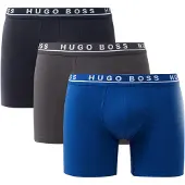 BOSS Bokserishortsit 'Power' indigonsininen / yönsininen / tummanharmaa / valkoinen