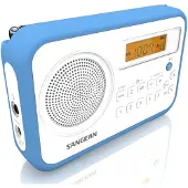 Sangean Kantava Digitaalinen Vastaanotin - - PR-D18 - Stereo FM/AM - Kiiltävä Sininen - Johdollinen
