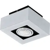 Eglo Loke 1 seinä/kattovalaisin GU10-LED 1X5W IP20 alumiinpinnoitus, kromi, musta