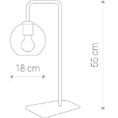 Lyora Monaco pöytävalaisin E27 55cm musta
