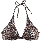 LASCANA Bikinitoppi 'Lexa' beige / vaaleanruskea / tummanruskea