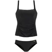 LASCANA Tankini musta / valkoinen